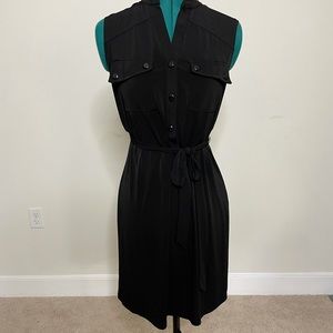 En Focus Studios Black Button Down Dress